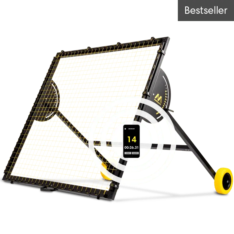 m-station Talent soccer rebounder net kickback trampoline by Munin Sports