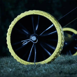 m-station rebounder PUNCTURE-PROOF WHEELS - Easy to move it around