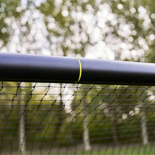 Post alignment marker on Strive M5 soccer goal for fast backyard assembly