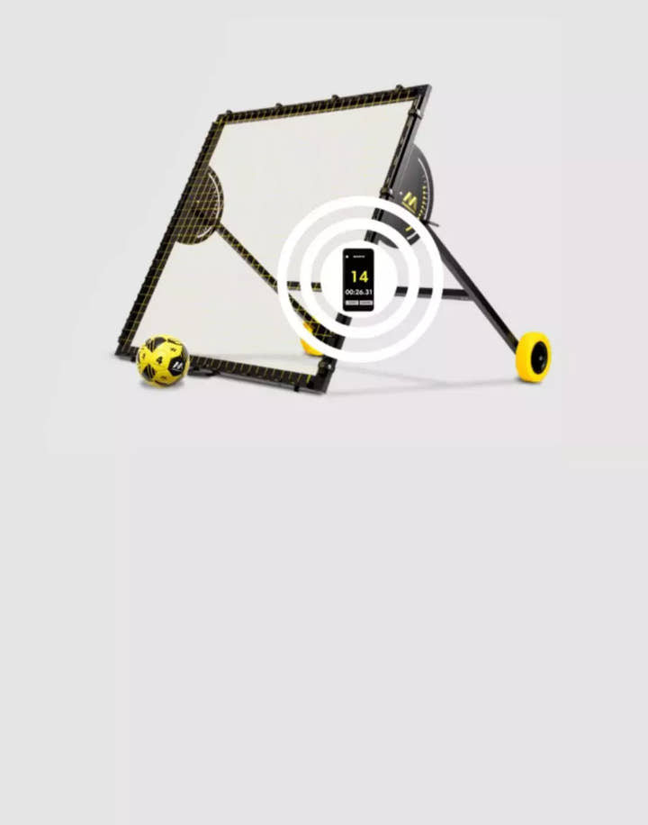 m-station soccer rebounder kickback net trampoline by munin sports