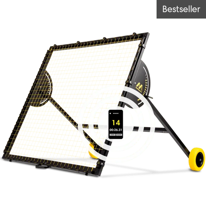 m-station Talent soccer rebounder net kickback trampoline by Munin Sports